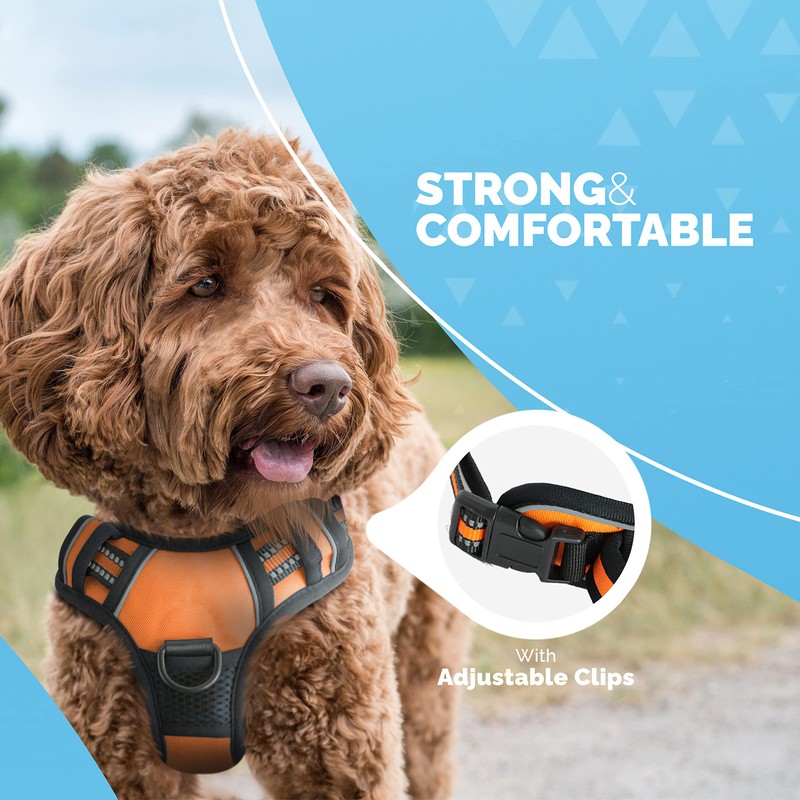 FurDreams Dog Harness – Secure Padded Vest Harness, Comfortable Material
