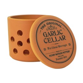 Henry Watson - Large garlic Keeper - Terracotta, Made in England - 11cm x 11cm The Original Suffolk Collection.