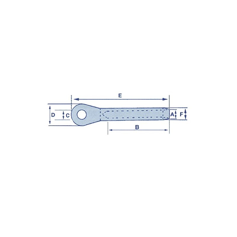 Stainless Steel Swage Eye Terminal 6MM (Wire Rope Cable Rigging)