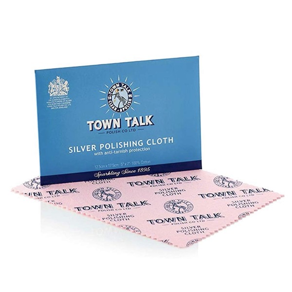 Town Talk Silver Polishing Cloth 4 Pack (12.5cm x 17.5cm)
