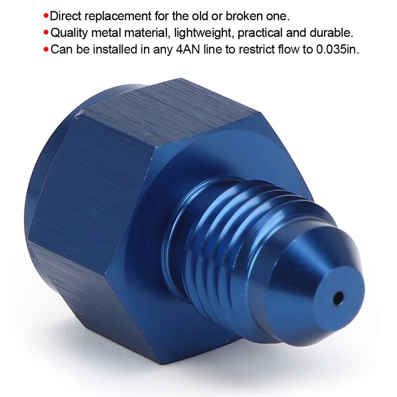 Metal 4AN Inline Oil Inlet Restrictor Straight Fitting 4AN Male