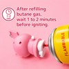 LOOSLOON Bear Torch Lighter with Pink Flame, Novelty Refillable Butane