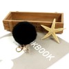 Wisafory Pompoms Key Ring with Rhinestone Faux Fur Bag Pendant
