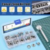 Glarks 62Pcs Canvas Snap Button Kit Stainless Steel Marine Grade