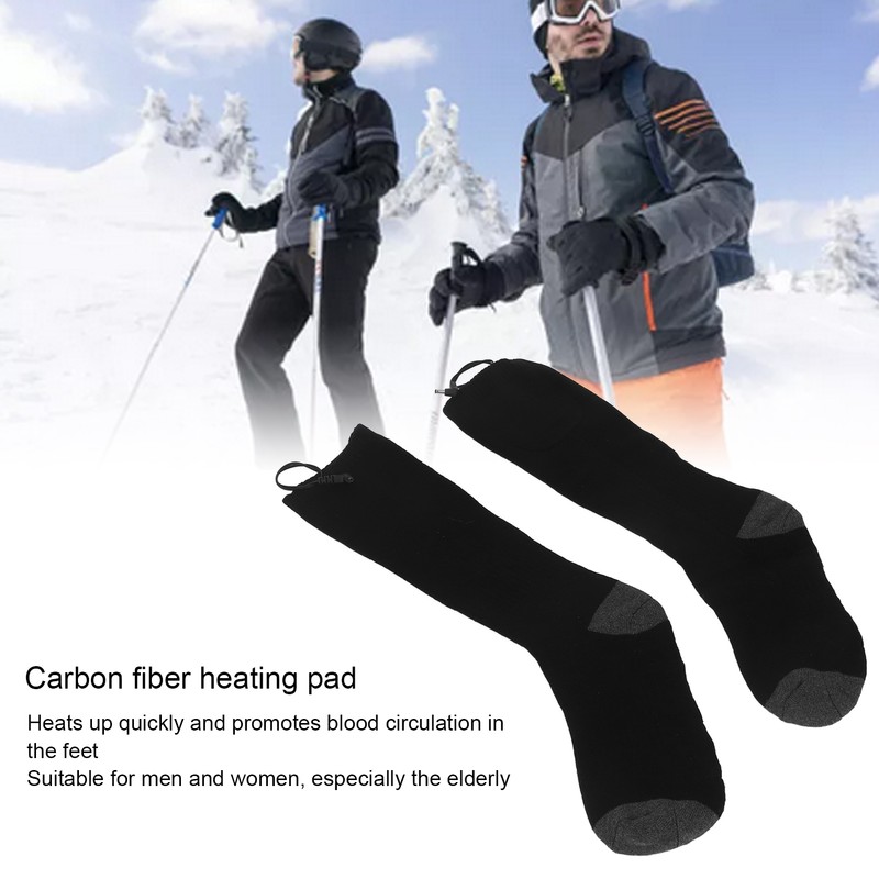 1 Pair Electric Heated Socks 3 Levels Temperature Control 2200mah