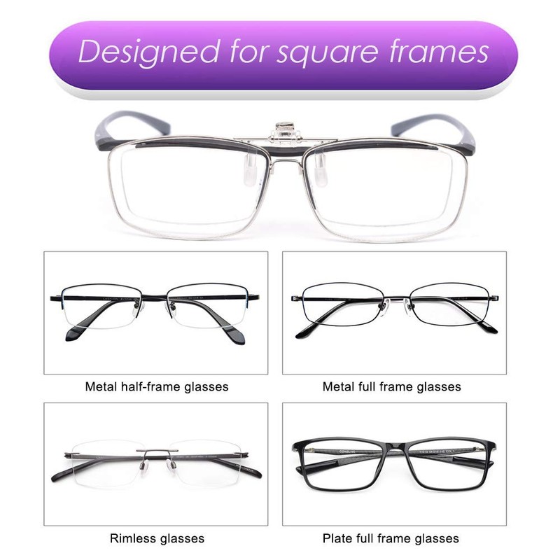 LUFF Reading Glasses Clip Anti-blue light Magnifying Glass Portable Clips(2.0X)