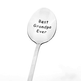 Grandpa Papa Coffee Spoon for Grandfather Gifts from Granddaughter Grandson Best Grandpa Ever Gifts Spoon for Papa Christmas Birthday Gift