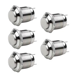 JNNJ 5 pieces waterproof push button switch, waterproof push button switch, stainless steel, waterproof push button switch, waterproof push button momentary, waterproof push button switch, momentary