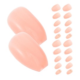 Healvian Nail Art 24pcs Long Fake Nails Full Coverage Nail Decals Gentle Abs Material Versatile for Nail Salons Diy Projects