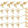 Beebeecraft 100Pcs 4mm Ball Earring Studs for Jewellery Making