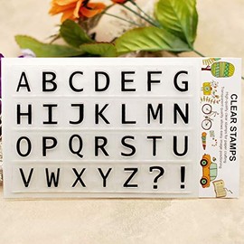 KWELLAM 2pcs/lot ABC English Alphabet Capital Lower Case Numbers Clear Stamps for Card Making Decoration and DIY Scrapbooking