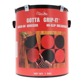 Gotta Grip-It Non-Slip Rug Fixative Gum - 1 Gallon - Safe and Easy to Use, Machine Washable and Dryer Safe, Backings Adhesive, Natural, Clear Latex