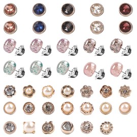 Cover Up Button Pins 40 Packs Blouse Pins Modesty Pins Women Shirt Safety Brooch Buttons Brooch Pins Invisible Buttons Prevent Accidental Exposure of Buttons Exposure Buttons for Clothes Cardigan