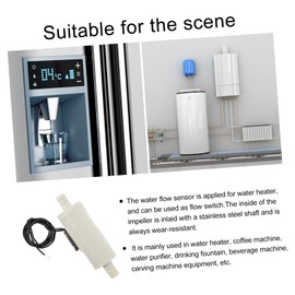 KONTONTY Fluid Flow Sensor Compact Flow Measurement Device for Water Heaters Vending Machines Easy Installation Food Grade Connection