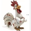 Bicuzat Funny White Rooster Statue, Resin Table Art Sculpture Funny
