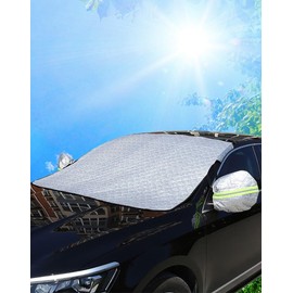 [シダーエイト] サンシェード 車 日除け UVカットフロントガラスカバー 汎用 外付け 凍結防止シート オールシーズン (Bタイプ)