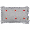furn. Les Fruites Embroidered Ruffle Cushion Cover - Strawberries -