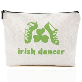 BARREEMO Irish Dancer Gifts Dance Makeup Bag for Competition Dance Recital Gifts for Girls Birthday Christmas Gifts for Dance Teams Dance Lover Teacher Dance Stuff Cosmetic Bags