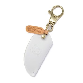 IL BISONTE Key Chain, Key Ring, Leather, Genuine Leather, Cowhide Leather, Women's, Men's, Unisex, white