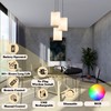 civaza Battery Operated Pendant Light with Remote,Fabric Pendant Lights Kitchen