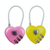 LITAITAI Heart Shaped Padlock,Love Padlock,Small LockerLocks,Love Lock for Jewelry Storage