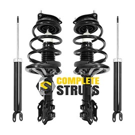 COMPLETESTRUTS - Front Complete Strut Assemblies with Coil Springs and Rear Shock Absorbers Replacement for 2007-2010 Hyundai Elantra Sedan - Set of 4