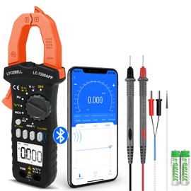 LYCEBELL Clamp Meter Digital Multimeter, LC-7200APP Multimeter Tester, TRMS 6000 Counts Multi Meter for AC/DC Current Voltage Resistance Capacitance Frequency Diode Continuity Temperature NCV