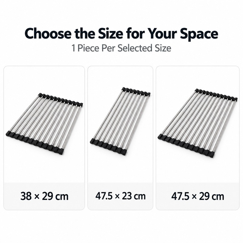 Stainless Steel Dish Drying Rack for Kitchen Sink – Drainage