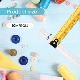 10 m Elastic Band with Button Eyelets Wide 15 mm Elastic Band for Sewing White Flat Sewing Band Elastic Band with Buttonhole Elastic Band Sewing for Trouser Skirt Headband Waist Bands for Knitting