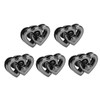 Purse Twist Lock Alloy Double Love Heart Decorative Shinny Handbag