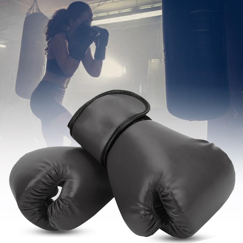 Professional PU Leather Boxing Gloves Breathable Sanda Sparring Sandbag Mitts