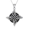 YAFEINI Witches Knot Necklace Sterling Silver Witch Knot Celtic Knot