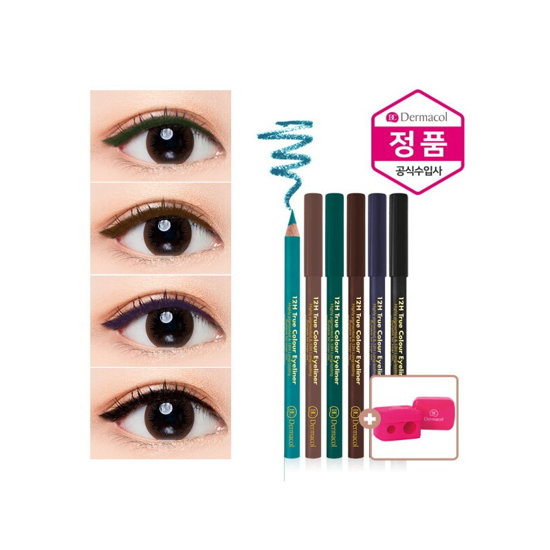 Dermacol 더마콜 12H 트루 컬러 아이라이너 + 전용샤프너 Dermacol 12H