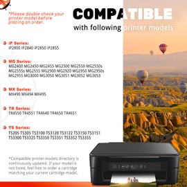 COCCINK PG-545 XL CL-546 XL Remanufactured Printer Cartridges Replacement for Canon 545XL 546XL (1 Black, 1 Color) for pixma MG2450 MG2455 MG2550 MG2555 iP2850 iP2855 MG2950 MG2950S MG2950S MG2950S