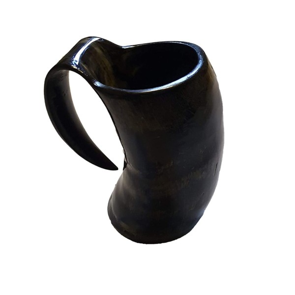 mankitoys Horn Cup with Handle 300-2000 ml Made of Real Horn (250-400 ml)