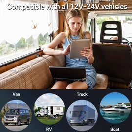 acegoo USB Socket 12V USB Outlet Campervan All-Aluminum RV Outlet, Type A + Type C Port Max 24W Output Charger, PD3.0&QC3.0 Fast Charging for Motorhome Marine Boat Bus Car Truck(Small Panel*1)