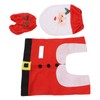 3Pcs Santa Toilet Seat Cover Rug Water And Tank Cover
