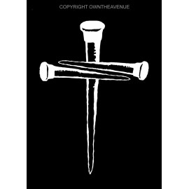 OwnTheAvenue Three Nails Cross Christian Jesus Christ Vinyl Sticker 4"