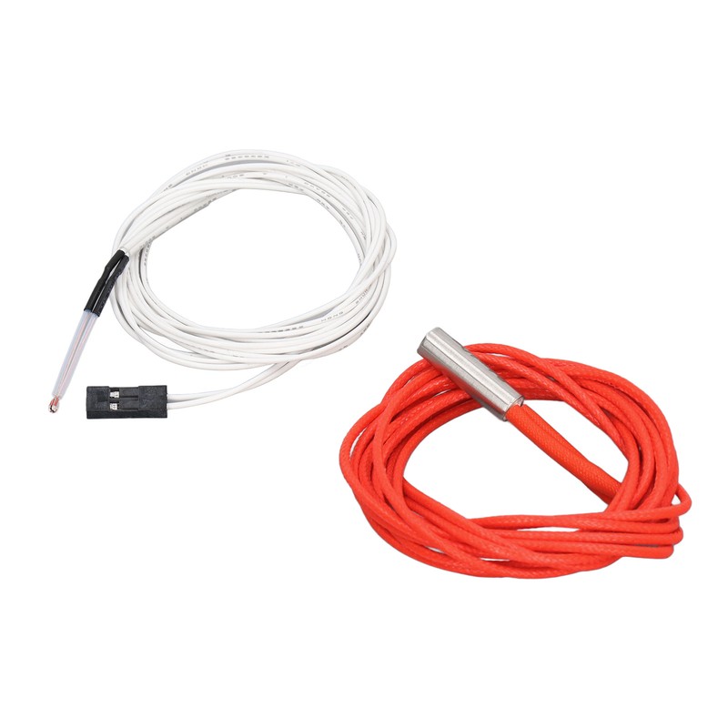 6Pcs Thermistor Wires with Terminal 6Pcs Heating Rods 3D Printer