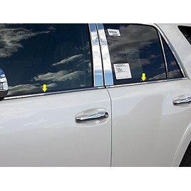 707Motoring Stainless Polished Chrome Window Sill Trim Set 4PC, Compatible with Toyota 4Runner 2010-2020 (4-Door, SUV)