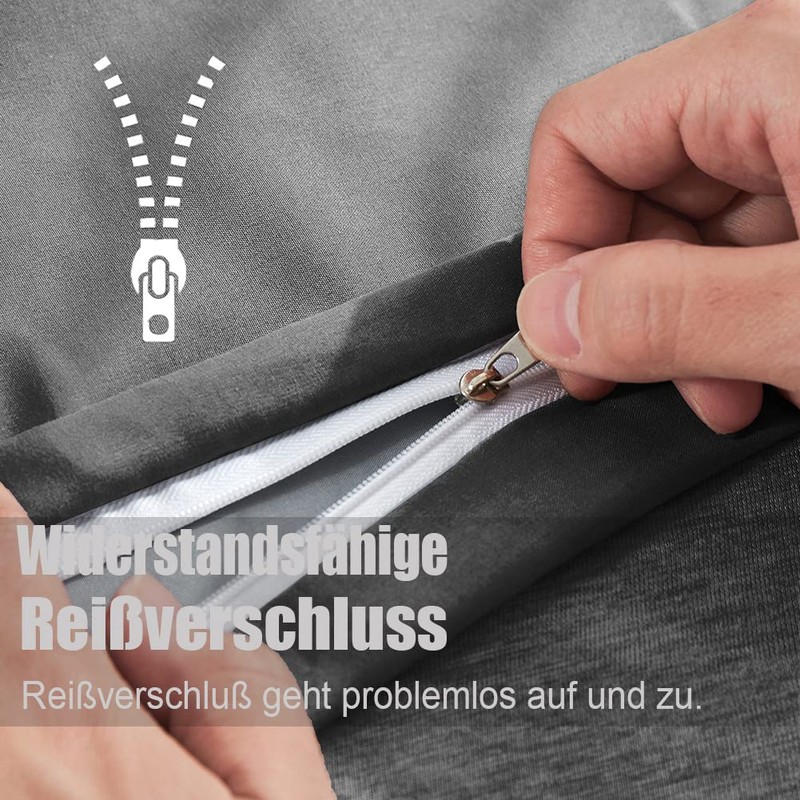 Soifox Set of 2 Pillowcases, 40 x 60 cm, Anthracite,