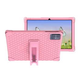 (for T10M Pro) Transwon Kids Case Silicone Cover for Vortex T10M Pro Tablet 10.1 Inch - Pink