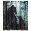 DS BATH Black Bear Shower Curtain Hooks,Bathroom Curtain Hooks,Decorative Animal