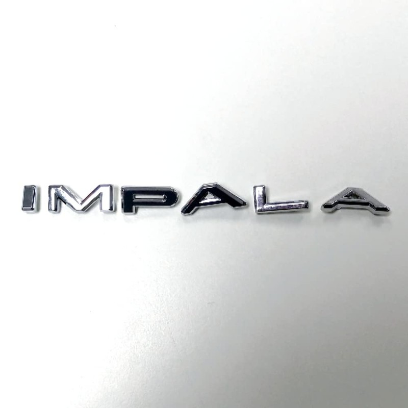 Letter Set Script Emblem with 12 Clips, Compatible with Chevy