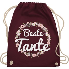 Shirtracer - Gym Bag Backpack - Sister and Gift - Best Aunt, 5 Bordeaux red