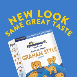 Kinnikinnick - KinniKritters Graham Style Animal Cookies - Gluten Free, Allergy Friendly Vegan Animal Crackers - 8 oz. Box