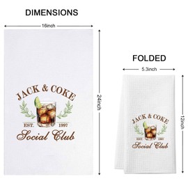 WCGXKO Drinking Gift Whisky Cola Drink Gift Wine Bartenders Towel Dish Towel (J and C Towel)