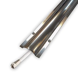 Electriduct Stainless Steel Wire Guard Surface Raceway Metal Cord Cover - Silver - 116 Inch (2 x 58) - Channel Size: 2.1" W x 0.65" H (Large)