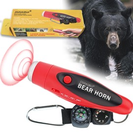 JIUSAIRUI JIUSAIRUI 120dB Electronic Air Horn with Compass & Thermometer- Bear Horn to Scare Bears - Self Defense for Hiking