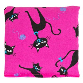 Wheat Cushion 12 x 12 cm Small - Heat Cushion & Cold Cushion, Wheat, Cat Pink